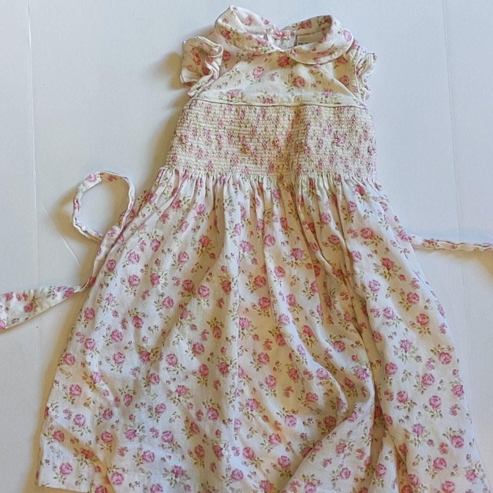 White & Pink Laura Ashley dress